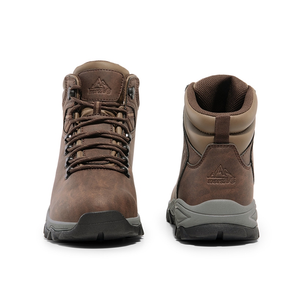 Men's Fur-Lined Thinsulate Waterproof Snow Boots - DARK BROWN - 4